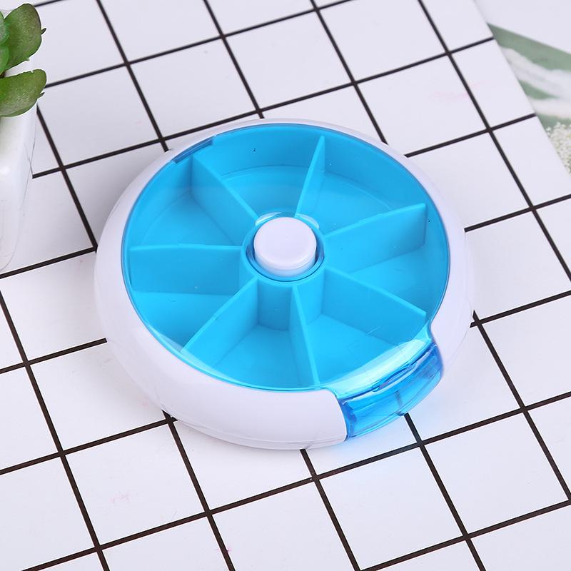 Portable 7-Day Rotating Mini Medicine Box with Customizable Logo