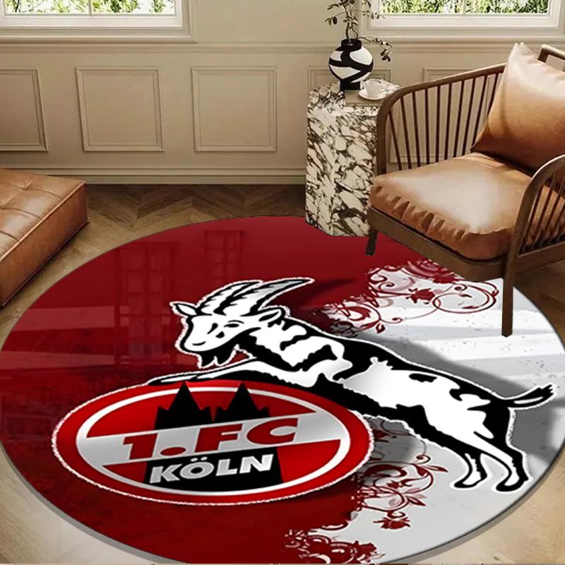 Goat Football Club Koln Round mat Home Decor, Chair rug For livingroom,Bedroom, doormat home decor Birthday Gift Christmas Gifts