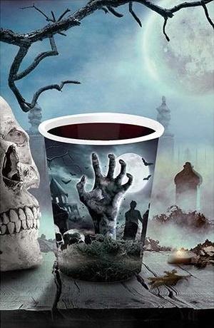 Kubeczki Papierowe Cmentarz Umarlak Zombie Halloween Urodziny 240Ml 6Szt.