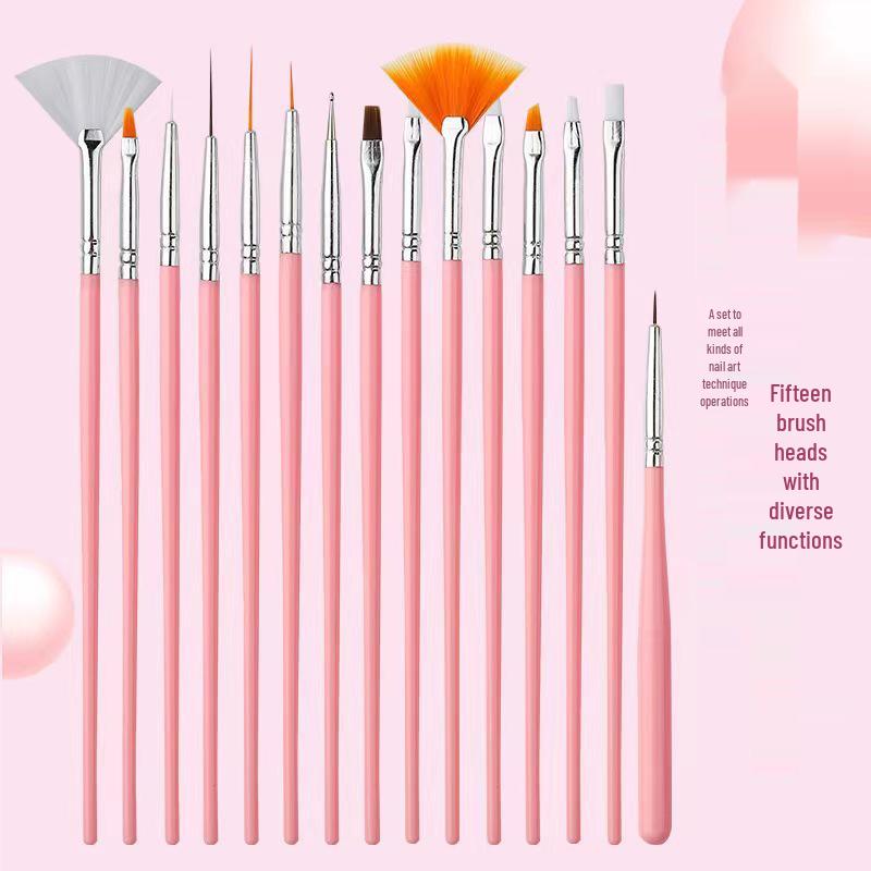 20-Piece Nail Art Brush & Rhinestone Dotting Pen Set