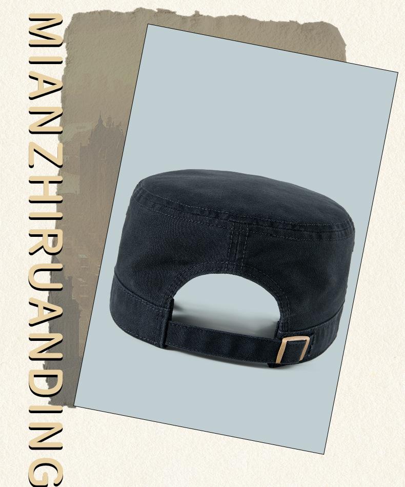 Large Head Military-Style Duckbill Cap - Sun Protection for Middle-Aged & Elderly Men