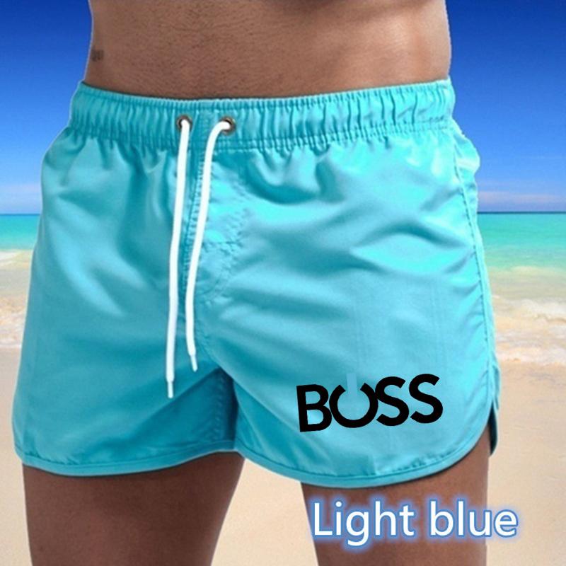 2025 Summer New Men's Quick-Drying Swim Trunks Sports Pants Swimwear Beach Shorts Jogging Shorts Sports Creative Letter Printing
