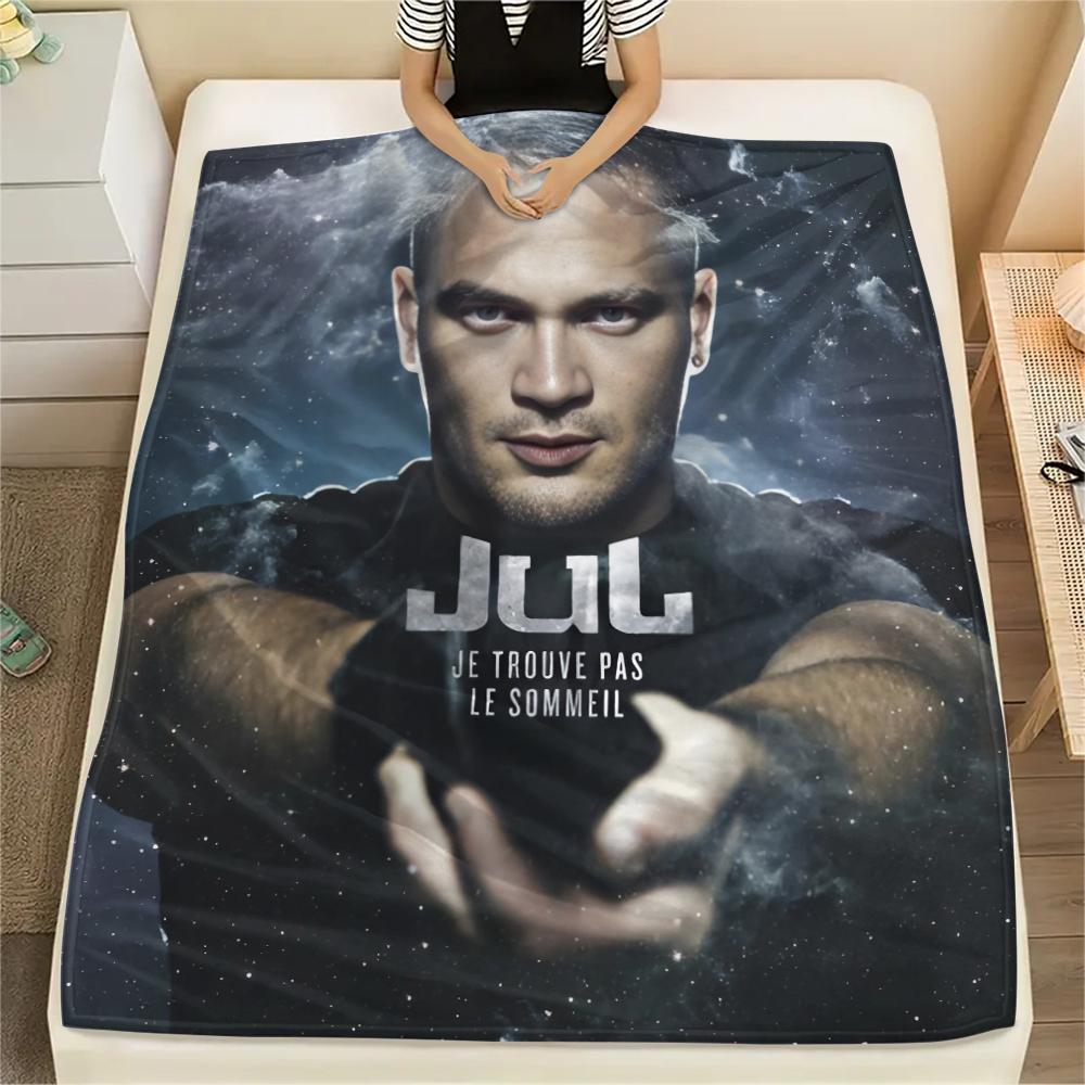 1PC JuL C'est Pas Des Lol Print Flannel Blanket, High quality All Seasons, Home Decor, Warmth and Comfort, Perfect for Christmas Gifts