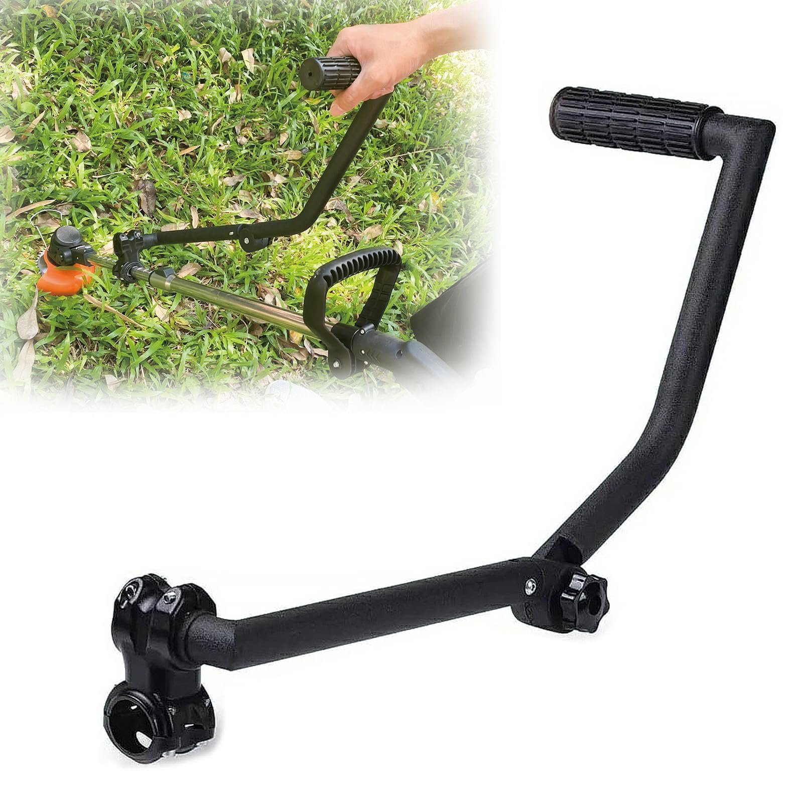 

Ergonomic Lawn Trimmer Handle String Trimmer Weeder Adjustable Trimmer Handle Prevents Back Folds for Easy Trimmer Grip for Lawn Care and Landscaping чорний