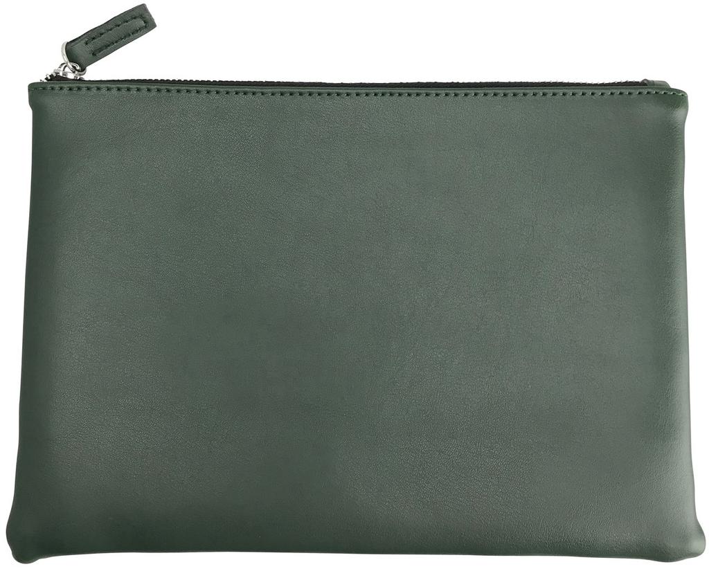 Pouch for Small Accessory Flat Pouch [Flox] Men, Case, Leather, Women's, Brand, Popular, Stylish, Leather, Bag-in-bag, Small, Thin, (green)