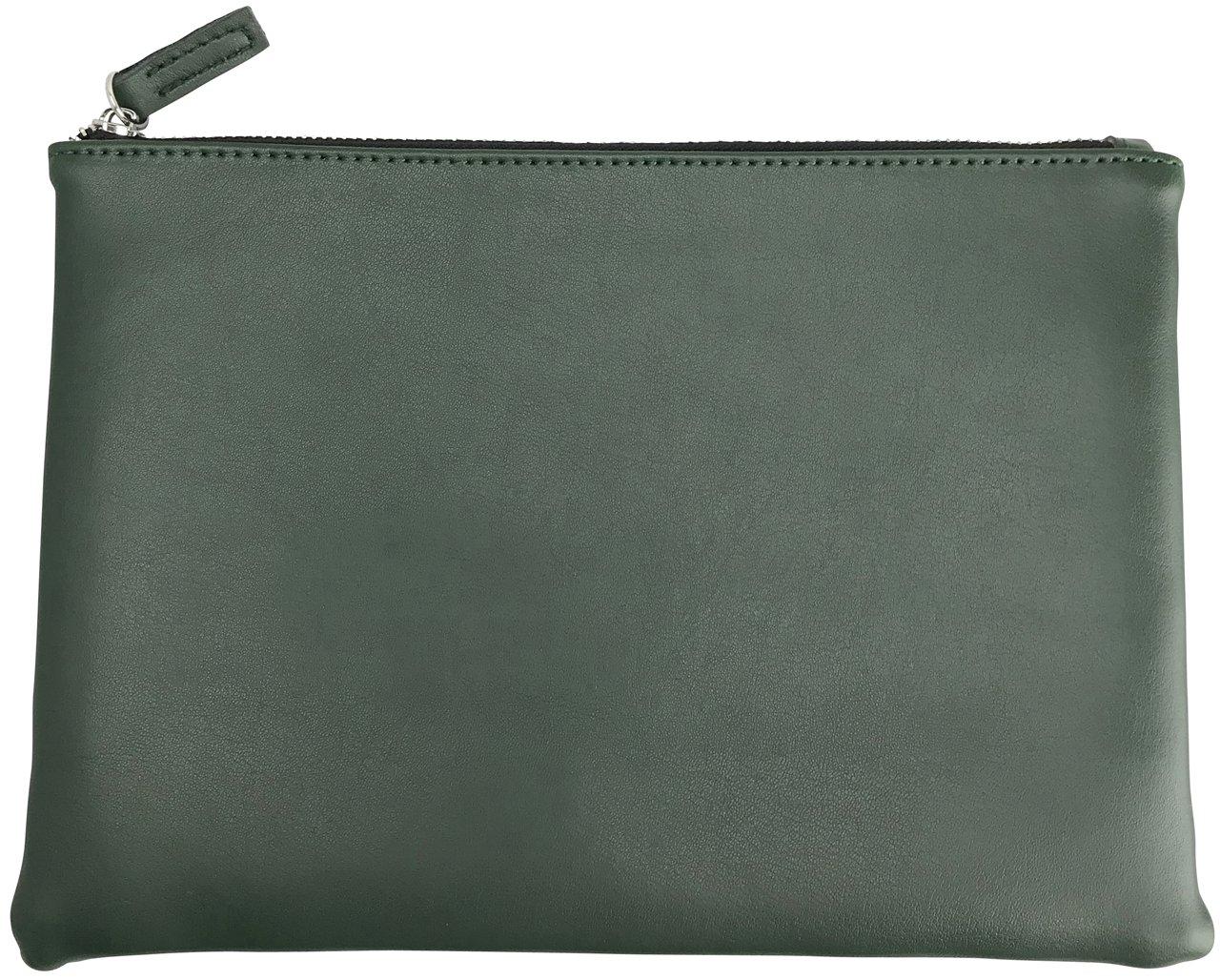 

Pouch for small accessory flat pouch [Flox] men, case, leather, women s, brand, popular, stylish, leather, bag-in-bag, small, thin, (green) зелений