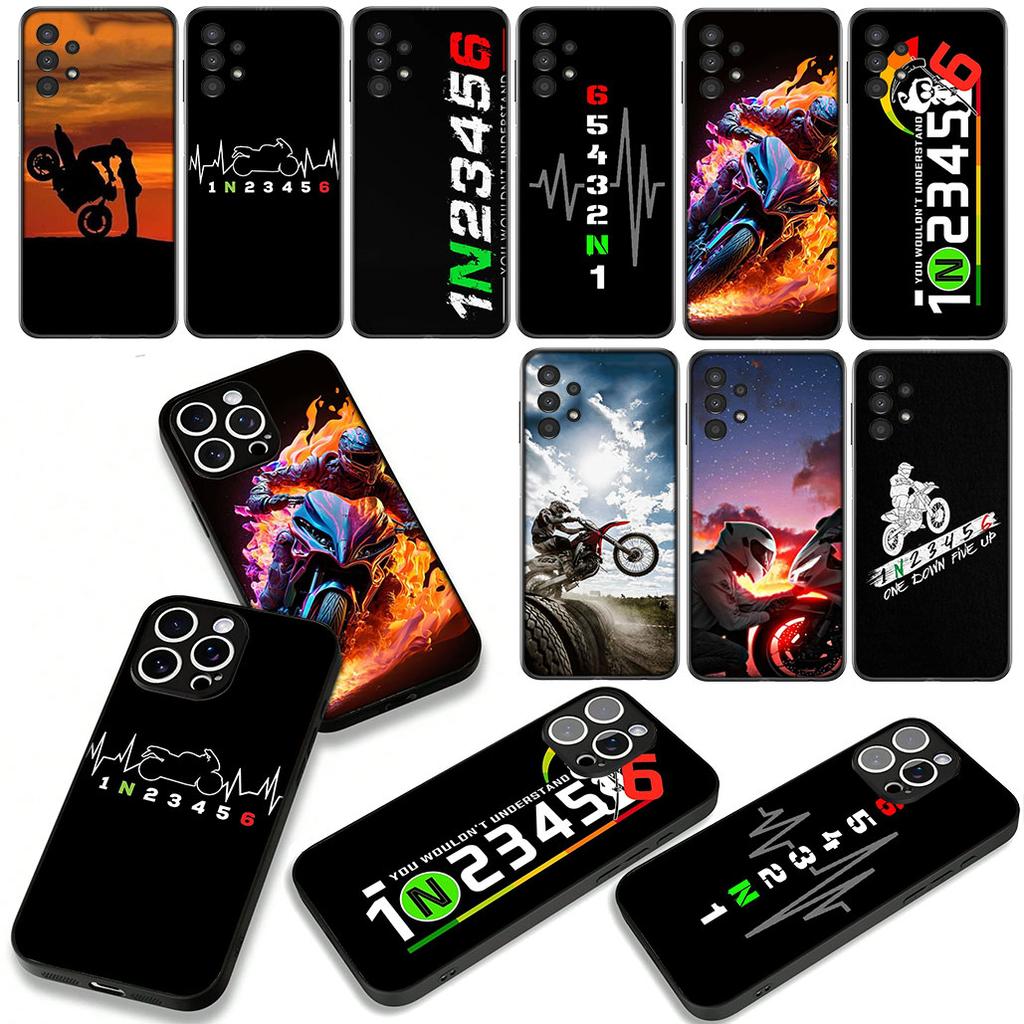 1N23456 Motorcycle Motorbike Cycling Case for Motorola Moto G04 G13 G14 g45 G23 G32 G34 G35 G64 G82 G84 G53 G60 G72 E14 E15 E13