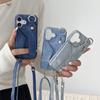 Leather Wrist Strap Ring Wallet Card Slot Holder Phone Case for IPhone 17 Air 16E 15 Plus 14 13 12 11 Pro Max Crossbody Cover