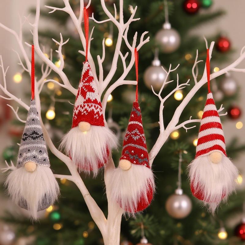Santa Small Pendant Gnomes Christmas Tree Set Small Pendant Christmas Ornaments