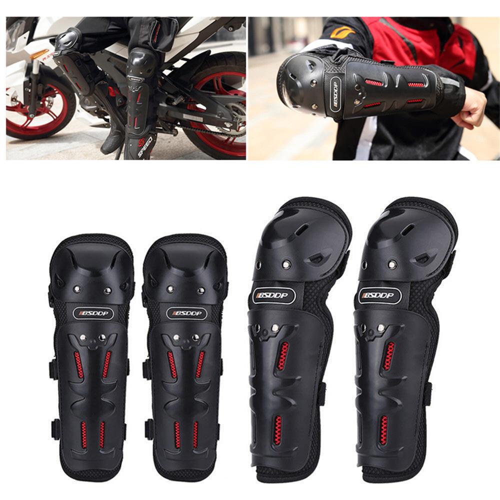 4× Motorcycle Knee Elbow Adult Shin Armor Bike Protector Guard Pad Gear Off-road