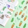 4 stk/parti Kreativ Kawaii Søt Grønnsaker Gulrot Bønneformet Metall Papirklemme Bokmerke Skrivesaker Skole Kontorrekvisita