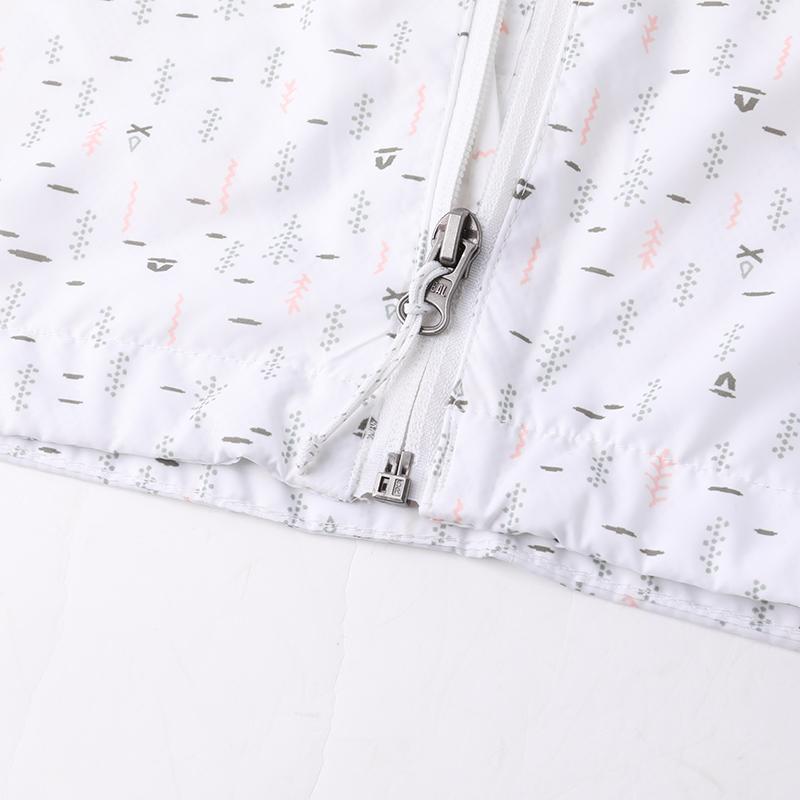 Columbia Patterned Lightweight Breathable Casual Hooded Windbreaker Sun Protection Jacket Women jackets White WR7330-102