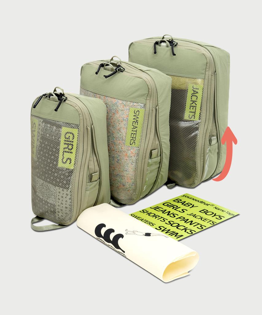 Youneedthat [25-Inch Set] Travel Compression Luggage Organizer Bags S2+M2+L