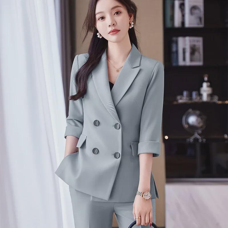 Costume d'été pour femme: Tenue professionnelle élégante pour directeur d'hôtel, petit blazer haut de gamme, tenue de soirée