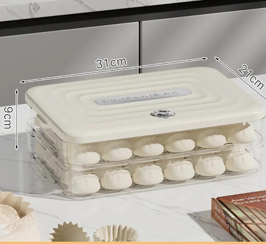 Multi-Layer Dumplin Box Freezing Storage Box Refrigerator Frozen Dumpling Wonton Boxes Fresh-Keeping Box Kitchen Accessories