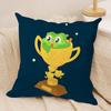 Cute D-Duolingos Cushion Cover Silky Short Plush Double-Sided Printed Pillow Case for Sofa All Seasons Home Decor Gift