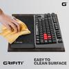 Grifiti Wrist Pad x x Black for Standard and Mechanical Keyboards 17" 2.75" 0.75"