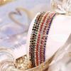 9Pcs Stackable Elastic Crystal Bead Bracelet Rhinestones Handchain Fashionable Stretch Wristchains Jewelry for Women