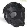 Casca Pro Airsoft EVA Full Face cu Plasă de Oțel Respirabilă Suport pentru Viziune Nocturnă Șină Cască, Mască de Siguranță cu Protecție Completă