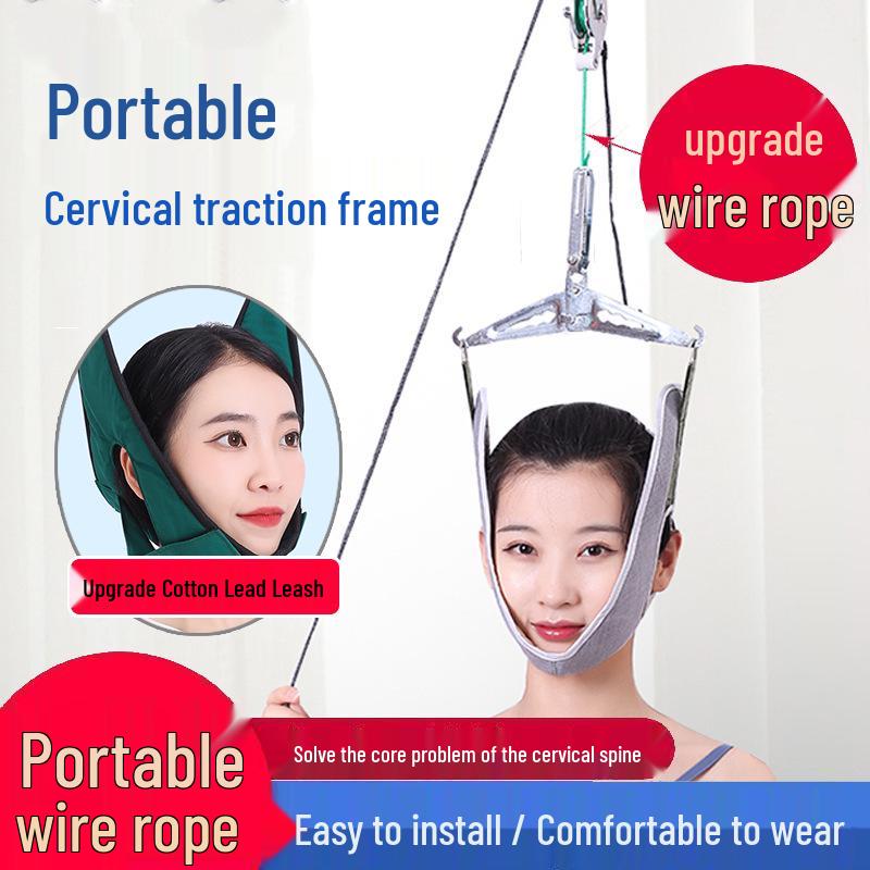 Cervical Traction Neck Frame Corrector, Door Hanging Neck Stretcher for Home and Hospital Use