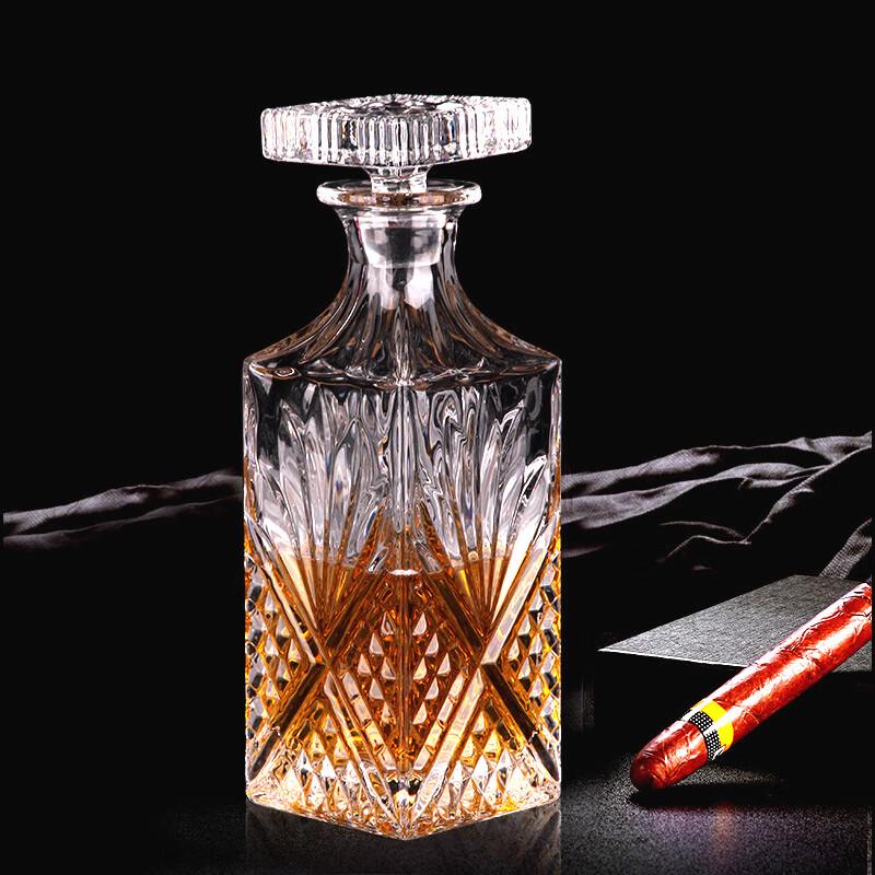 Flavinmci European Style Thickened Crystal Glass Wine Bottle