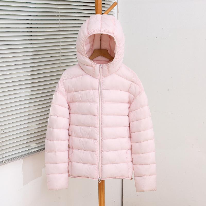 Light and thin [] Winter new women's fashion hooded ribs cotton clothes design sense down cotton clothes cotton clothes