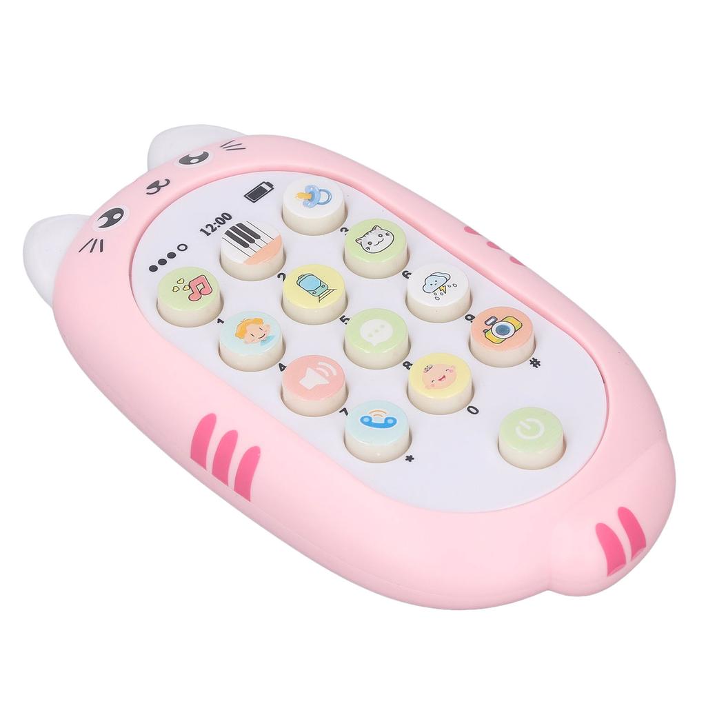 צעצוע טלפון סלולרי לתינוק טלפון נשכן עם שירים אפקט מוזיקלי מרובה אורות למתנות לילדה בת שנה בנים ורוד
