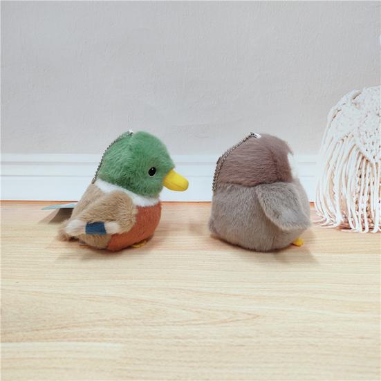 Schattige Vogel Pluche Hanger Zacht Knuffeldier Papegaai Wilde Eend Sleutelhanger Pluche Rugzak Accessoire Cadeau voor Kinderen Vogel Liefhebbers