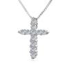 2021 S925 Silver Cross Zircon Pendant Necklace