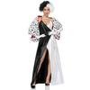 Adult Female Halloween Costume Costume Kuila Dalmatians Costume Cosplay Black and White Witch Suit