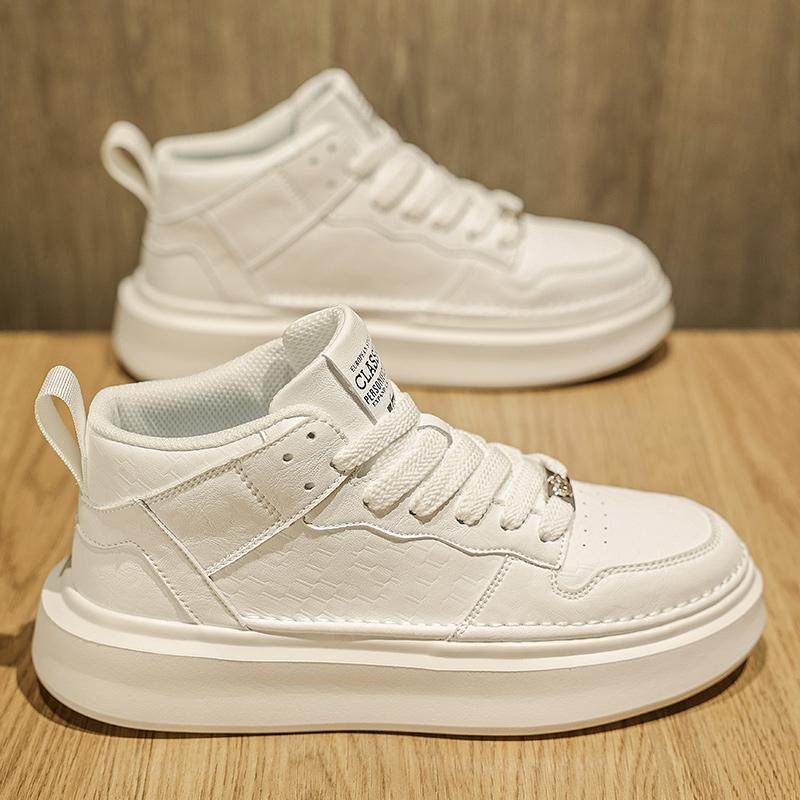 Feeling New Autumn and Winter High-top Inner Height Increase Sports and Leisure Small White Board Shoes