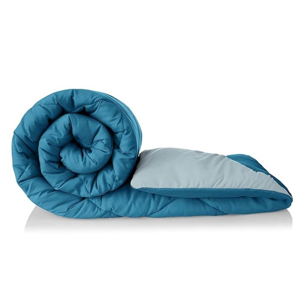 Microfibre Reversible Comforter, Double (Subtle Beige & Walnut Brown, 200 GSM), 50 TC