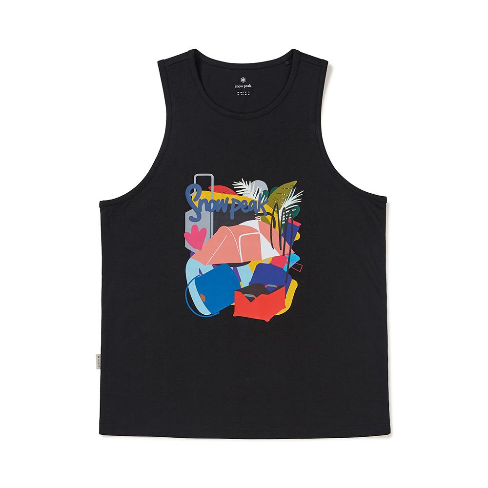 [Snowpeak] [Snowpeak X Sung Nakjin] Graphic Sleeveless Top Black (S24MMFST72)