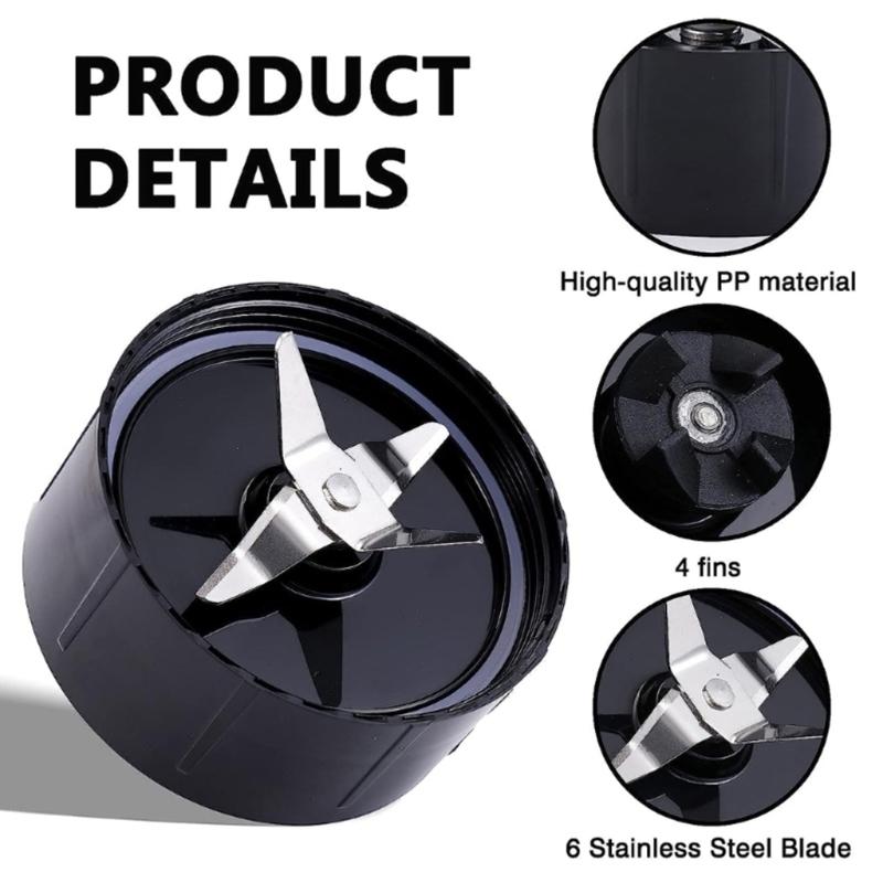 Blender Blade Mixer Blade Set Blender Replacement Parts Sealing Gaskets for Magic 250W MB1001/MB1001B/MBR-1701 Blender