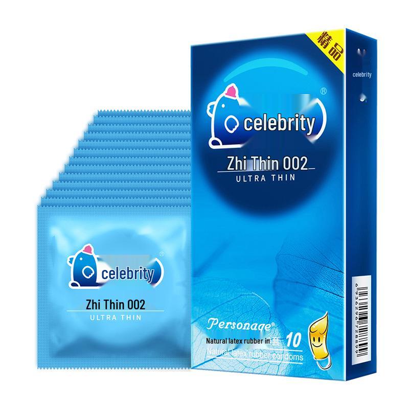 Ultra Thin Ribbed & Lubricated Condoms with Hyaluronic Acid - 10 Pack Adult Sex Toy