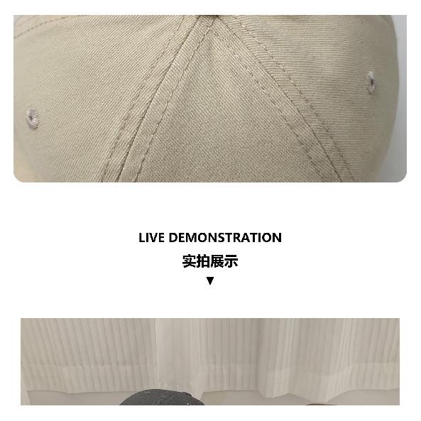 Embroidered baseball cap for women with a large head circumference, featuring a deepened and widened brim, suitable for larger faces; also available