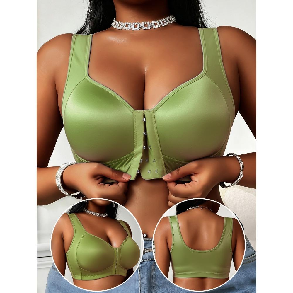 Large Front Breasted Smooth Vest Style Bra for Women, Sports Bra with Gathered and Gathered Accessory Breasts To Prevent Sagging and Wrap Around