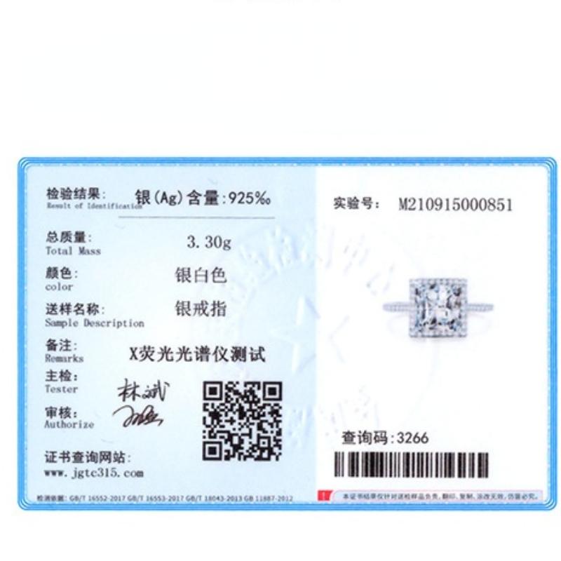 Tancise Classic 925 Sterling Silver  Zircon Ring Ladies Jewelry Wedding Promise Party Gift