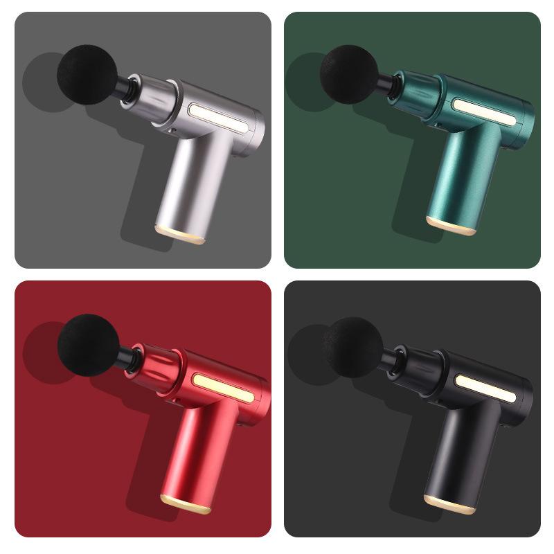 Mini Massage Gun Diepe Spier Trillingen Relief Pijn Relax Fitnessapparatuur Ruisonderdrukking Ontwerp 4 Massage Heads Massager