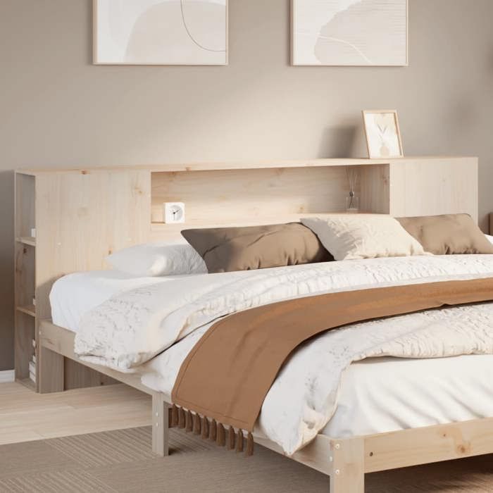 VidaXL Tête de lit avec rangement 180 cm bois massif de pin, tête de lit en bois, tête de lit avec rangement, tête de lit 855621