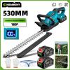 Newbeny Electric Hedge Trimmer 3000RPM Pruning Saw with LED Display Cordless Lawn Mower Garden Tool For Makita 18V Battery Pin