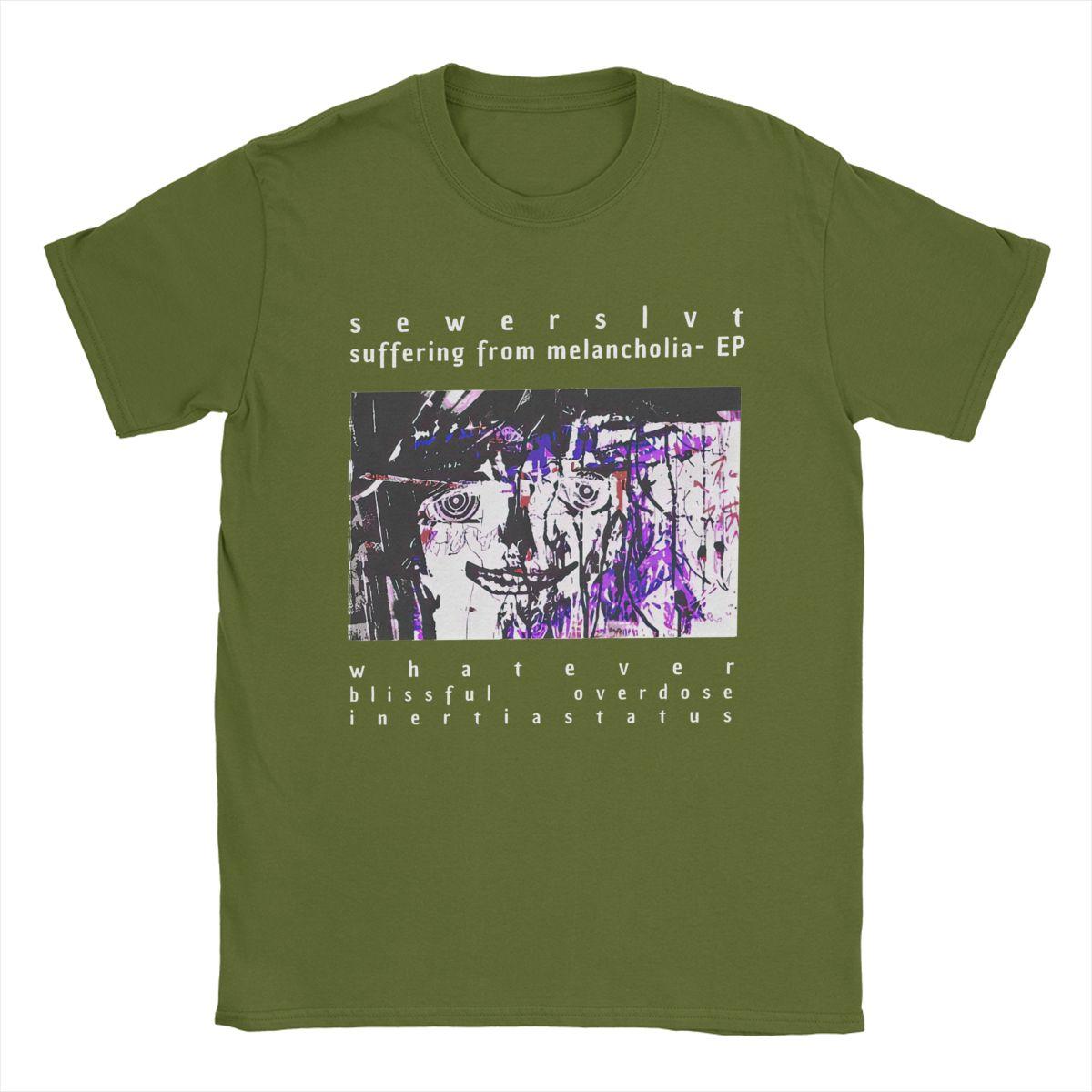 

Suffering From Melancholia Sewerslvt Men s T Shirt Funny Tee Shirt Short Sleeve Round Collar T-Shirt Cotton 6XL Tops 4XL