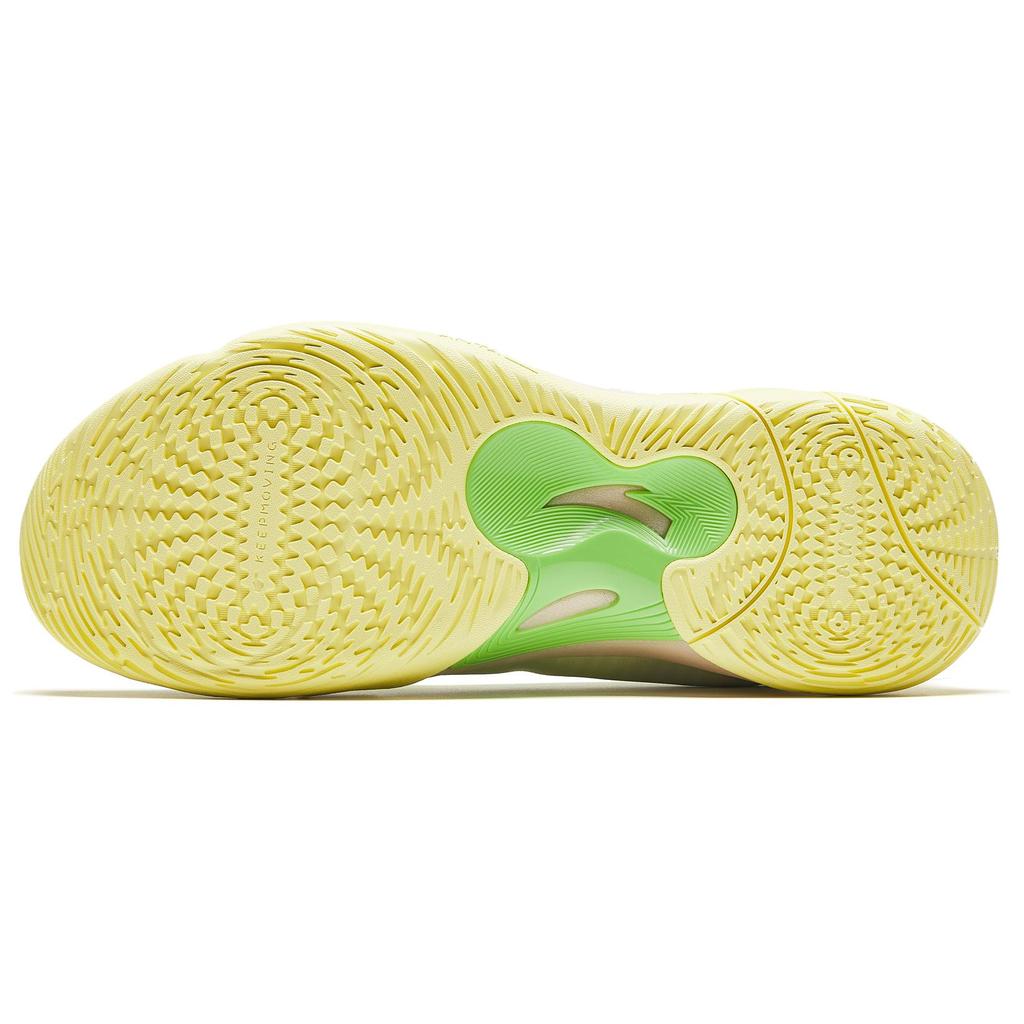Anta Bubble Bounce 2 Honeydew Shock Absorbing Durable Low Top Basketball Shoes Men sneaker Yellow Green 912421608Q-1
