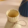 Creative Origami Vase European Pleated Vase Plastic Waist Folding Flower Vase Folding Paper Style Dry Flower Bottle Modern