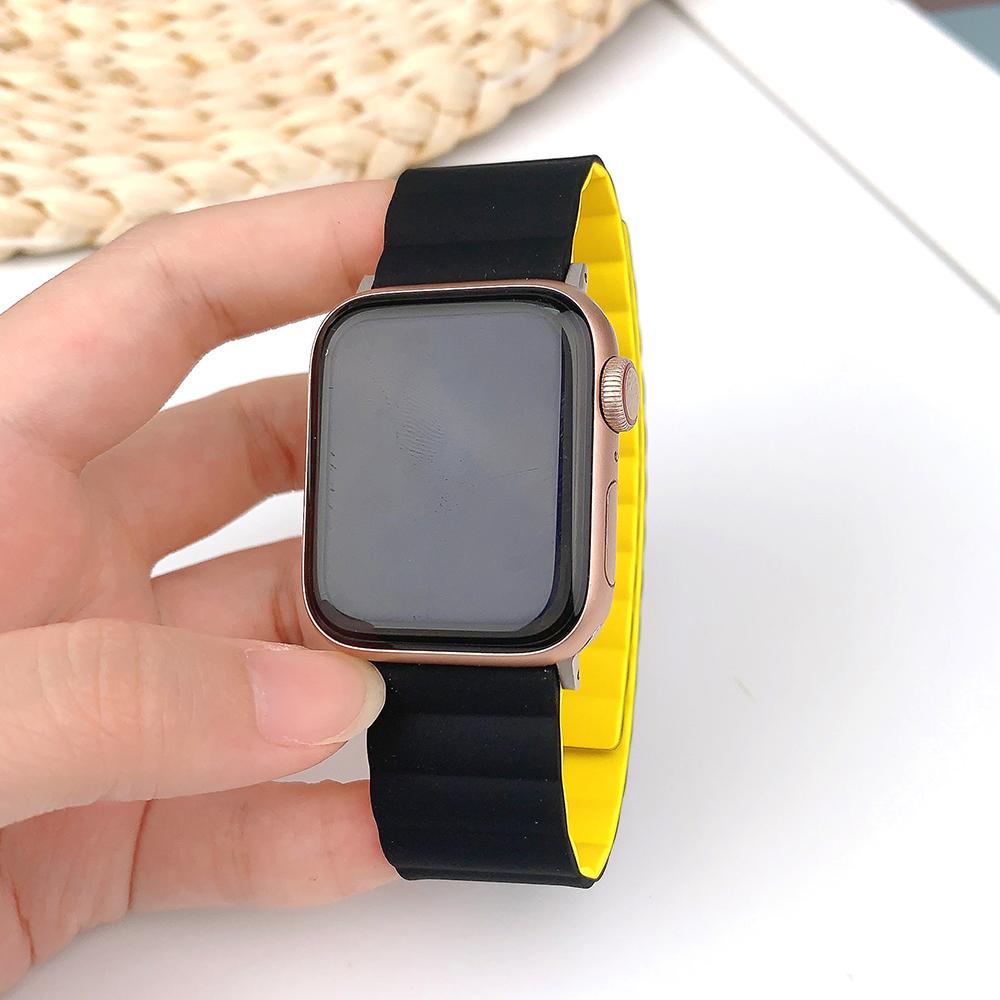 Einfaches MagnetverschlussbandFür Apple Watch Ultra 9 8 7 49mm 45mm 41mm Silikonband Für iWatch 6 5 4 SE 44mm 40mm 42mm
