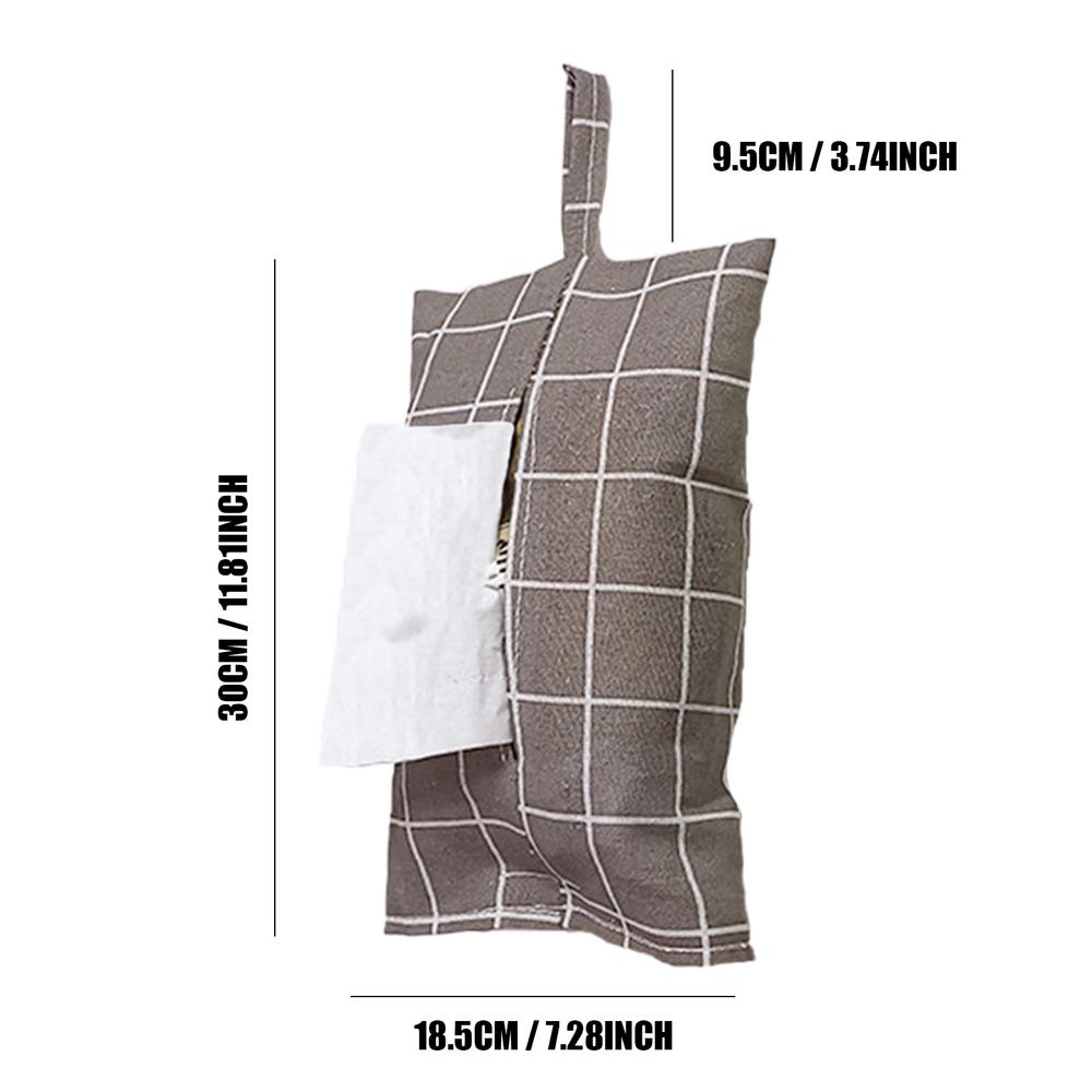 Portable Hanging Fabric Tissue Case Box Living Room Container Home Car Towel Napkin Papers Bag Holder Box Home Table Decoration