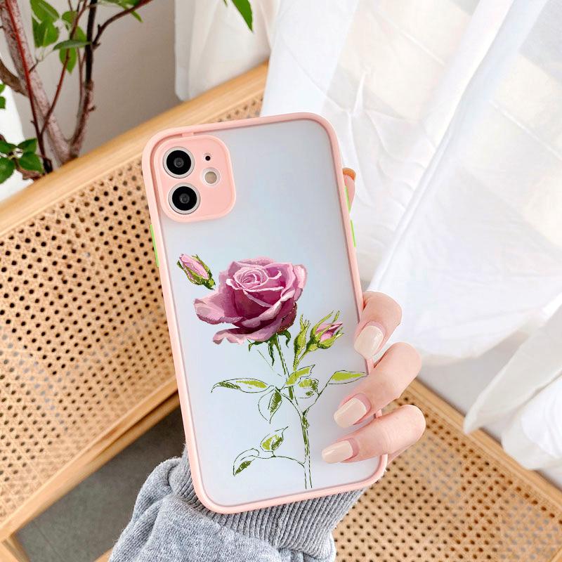 Retro Spring Bloom Flowers Phone Case For iPhone 15 14 7 8 Plus SE2 15 14 12 11 13 Pro Max X XR XS Hard Shockproof Back Cover
