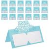 50Pcs Love Heart Hollow Out Paper Place Cards Vintage Rustic Wedding Seat Name Cards Table Name Card for Banquet Party Cafe