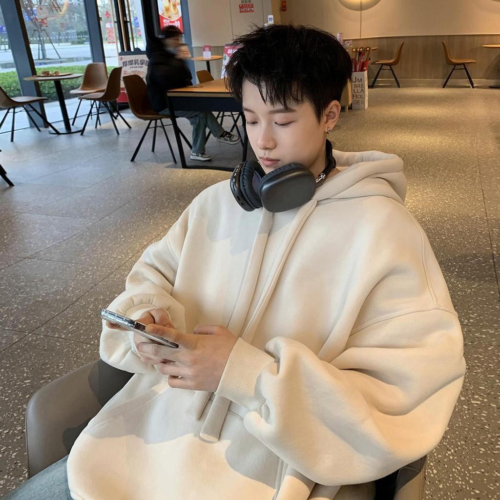 Herr 320g Tung Hoodie, 2023 Casual Vår/Höst Japanskt Trendigt Märke, Lös Passform Hoodie Jacka.