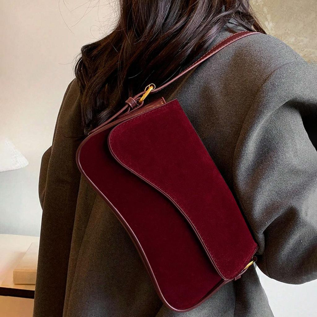 Women'S Shoulder Bag Retro Simple Versatile Underarm Bag Feeling Niche Design Fashionable Single Shoulder Underarm Bag